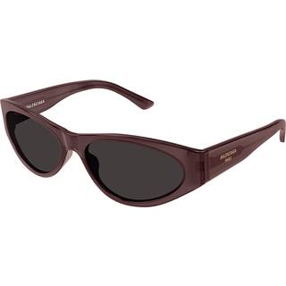Balenciaga Kvinde BB0367S 004 Solbriller Acetat Violet Grå Rund