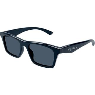 Alexander McQueen Mand AM0472S 005 Solbriller Acetat Blå Blå Firkantet