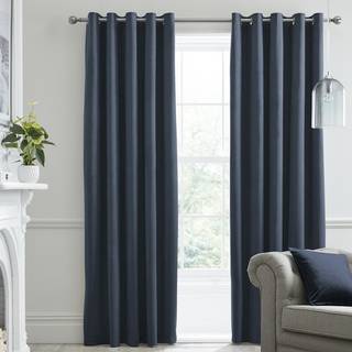 Laurence Llewelyn-Bowen Laurence Llewelyn-Bowen Navy Montrose Velvet Blackout Thermal Eyelet Curtains