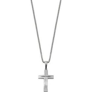 trendor 63607 Silber Herren-Halskette mit Kreuz-Anhänger
