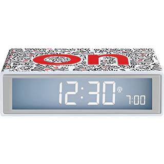 Lexon LR150KH-BW Funkwecker Flip+ Keith Haring Love Weiß