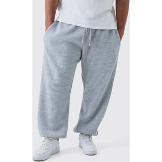 Mens Grey Marl Plus Basic Oversized Fit Joggers