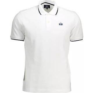 La Martina White Cotton Men Polo Shirt