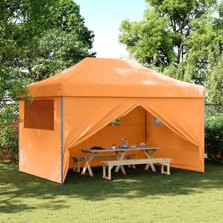 Foldbart Telt Pop-Up 3 X 4,5 M - orange / med 4 sidevægge