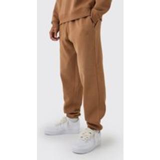 Mens Taupe Oversized Man Spray Wash Joggers