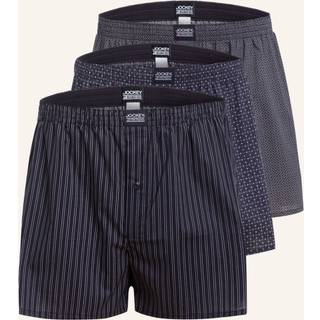 Jockey 3-pak Woven Soft Poplin Boxer Shorts - Navy-2 - Medium * Kampagne *