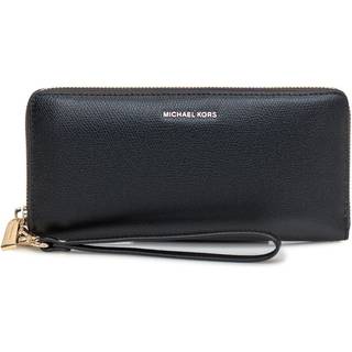 MK Jet Set Travel Large Leather Continental Wallet - Black - Michael Kors - ONE SIZE