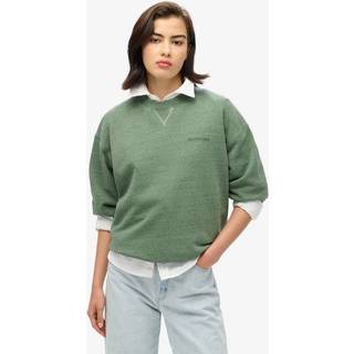 Superdry Superdry Buffalo Green Denver Orange 100% Cotton Essential Logo Overdyed Sweatshirt