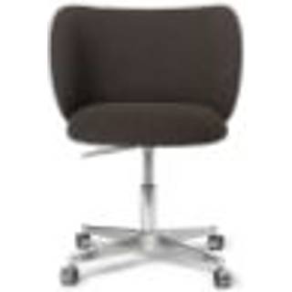 Rico Dining Chair - Castors - Soft Bouclé - Dark Brown