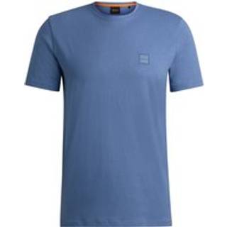 T-shirt i bomuldsjersey med tone-i-tone-mærke