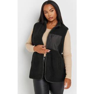 Yours Curve Yours Curve Teddystof Nylon Pocket Gilet
