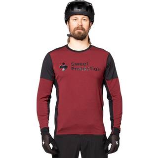 Sweet Protection Hunter Merino Hybrid L/S Jersey Cykeljersey Herrer størrelse M farve rød