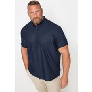 BadRhino Big & Tall BadRhino Big & Tall Blue Premium Short Sleeve Oxford 100% Cotton Shirt