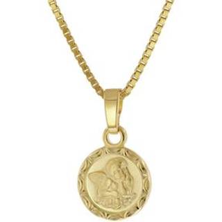 trendor 41162 Engel-Anhänger Gold 333 mit vergoldeter Silber-Kette für Kinder