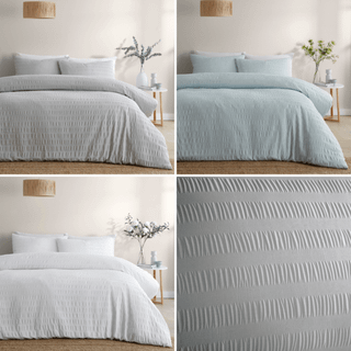 Serene Serene Honley Seersucker Tekstureret Dynebetræk Sæt