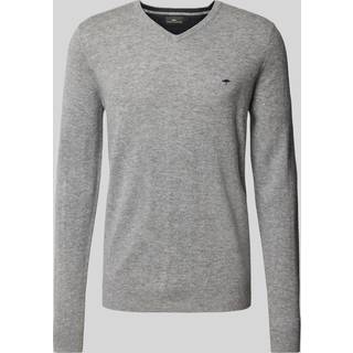 Fynch-Hatton Herren Pullover grau unifarben