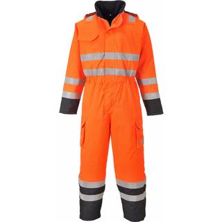 Bizflame Regn hi-vis multi-kedeldragt - Orange/Marine (Størrelse: XL)