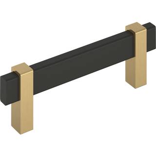 Amerock Mulino 3-3/4 tommer (96 mm) Center-to-center Matte sort/champagne bronze kabinettræk BP36723MBCZ