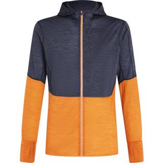 Icebreaker Men's Merino 200 Realfleece Descender Longsleeve Zip  Graphite/Ray/Feldsar/Core Black, Graphite/Ray/Feldsar/Cb, L