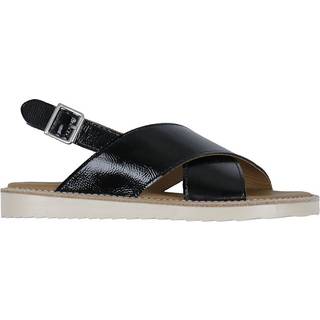 Angulus Sort Lak Sandal Med Spænde - Str. 36