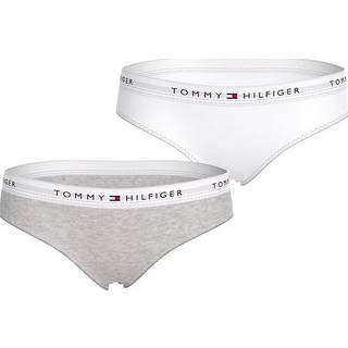 Signature Logo Waistband 2-pak Briefs, White/Light Grey Heather, 128-140 cm