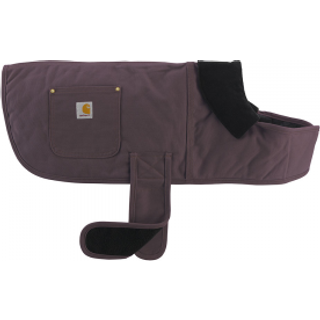 Carhartt Firm Duck Isoleret hund Chore Coat Holdbar vejrbestandig jakke til kolde og blæsende forhold PFAS Free (Deep Wine) X-Large