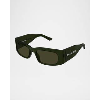 Balenciaga BB0328S Asian Fit 006 56 Solbriller Mænd - Green - 56mm
