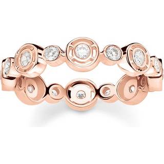 Thomas Sabo TR2256-416-14 Damen-Ring Kreise mit Weißen Steinen Roségoldfarben