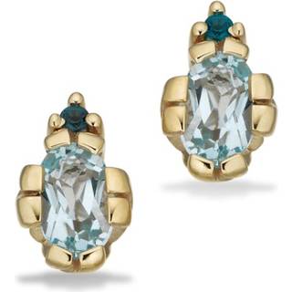 Scrouples 8 Karat Guld Øreringe med Londonblue Topas