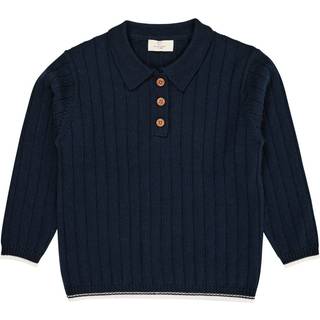 Copenhagen Colors Merino Wool Polos Navy/Cream Combi 92 cm  Marineblå  92 cm  Unisex