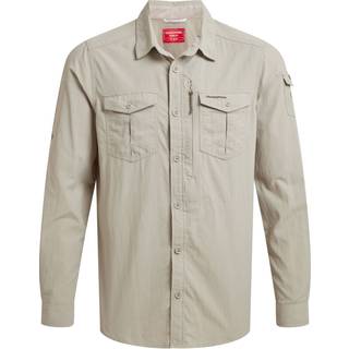 Craghoppers Nosilife Adventure Langarm Hemd III Skjorte Herrer størrelse 3XL farve brun