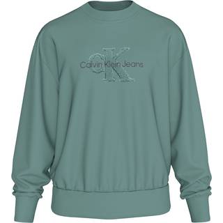 Chenille Monogram Sweatshirt - Blue - L
