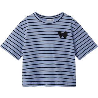 Name It Serenity Stribet Short Sløjfe T-shirt