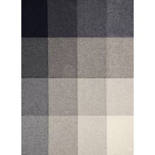 Uldplaid - 100% Ny ren uld - 130x200 cm - Blødt uldtæppe i ternet grå - Nordstrand Home plaid