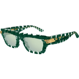 Bottega Veneta Unisex BV1321S 003 Solbriller Acetat Grøn Grøn Firkantet
