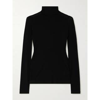 Agolde Pascale jersey turtleneck top - black - XS