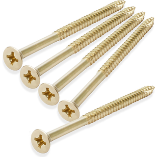 Cauldham lyse messing træskruer #9 x 3 tommer til dørhængsler - 25 pakke