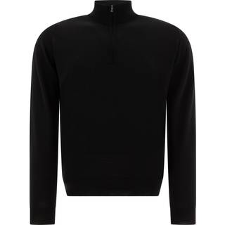 John Smedley Herren Troyer schwarz unifarben
