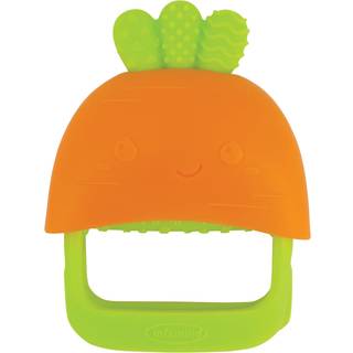 Infantino Handy Dandy Tinging Mitt - mjuk silikon teether för spädbarn utvecklar greppe färdigheter lätt att rengöra orange morot
