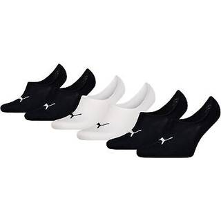 PUMA High-Cut Footies Socks Unisex (6-pack), Clothing, Black/White, 35-38 - White - 35-38