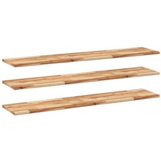 væghylder 3 stk. 140x30x2 cm oliebehandlet massivt akacietræ