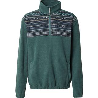 Iriedaily Kneece Troyer Half-Zip Fleecepullover - L - cool jungle