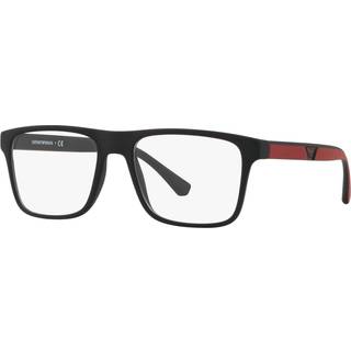 Emporio Armani Mand EA4115 57591W Solbriller Injiceret Blå Transparent Firkantet Normal