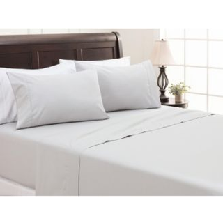 Chanasya premium pr?get lysegr? queensize -sengelinjer indstillet 4 -delt - bl?dt strip diamantm?nster 1 fladt ark 1 monteret ark 2 pillowcases -