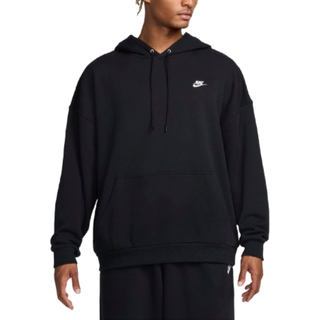 Oversized Nike Club Fleece-pullover-hættetrøje i french terry til mænd - sort - S