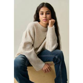 Gina Tricot-Oversized sweater-striktrøjer-Hvid-134/140-Pige