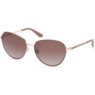 Guess Kvinde GU00148 58F Solbriller Metal Beige Brun Rund Normal