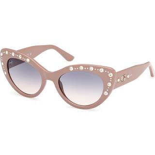 Guess Kvinde GU00163 57W Solbriller Injiceret Beige Blå Cat Eye Normal