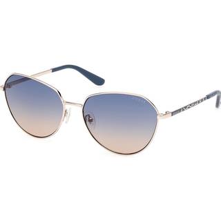 Guess Kvinde GU00148 32W Solbriller Metal Guld Blå Rund Normal