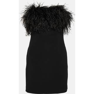 Rebecca Vallance After Hours feather-trimmed minidress - black - S